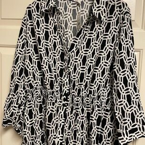 Cato Monochrome Chain Link Blouse